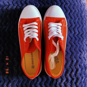 Red Charles albert shoes.